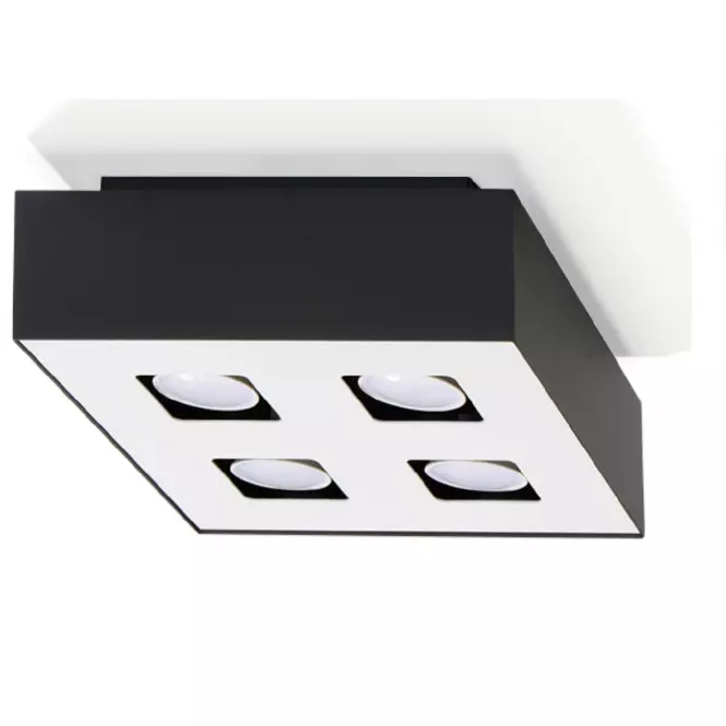 Stropná Lampa Atlanta 4 BLACK A-073