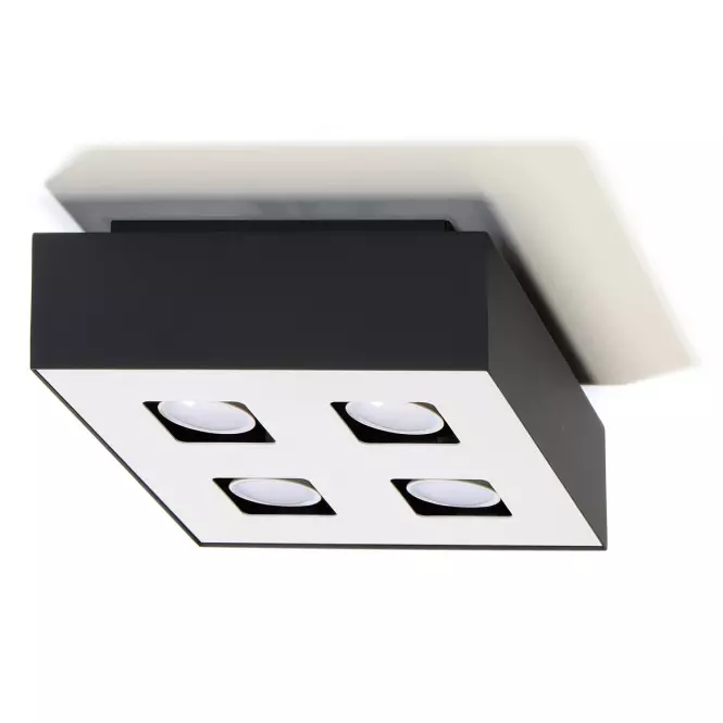 Stropná Lampa Atlanta 4 BLACK A-073