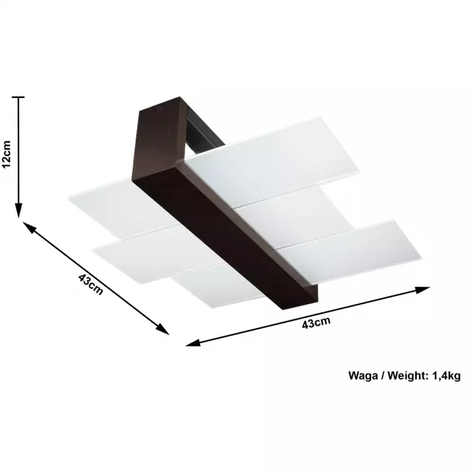Stropná Lampa Luizjana 2 WENGE A-07