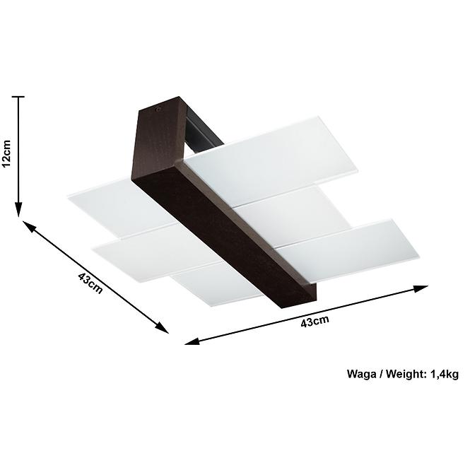 Stropná Lampa Luizjana 2 WENGE A-07