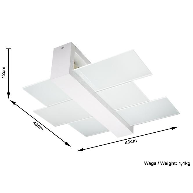 Stropná Lampa Luizjana 1 WHITE A-07