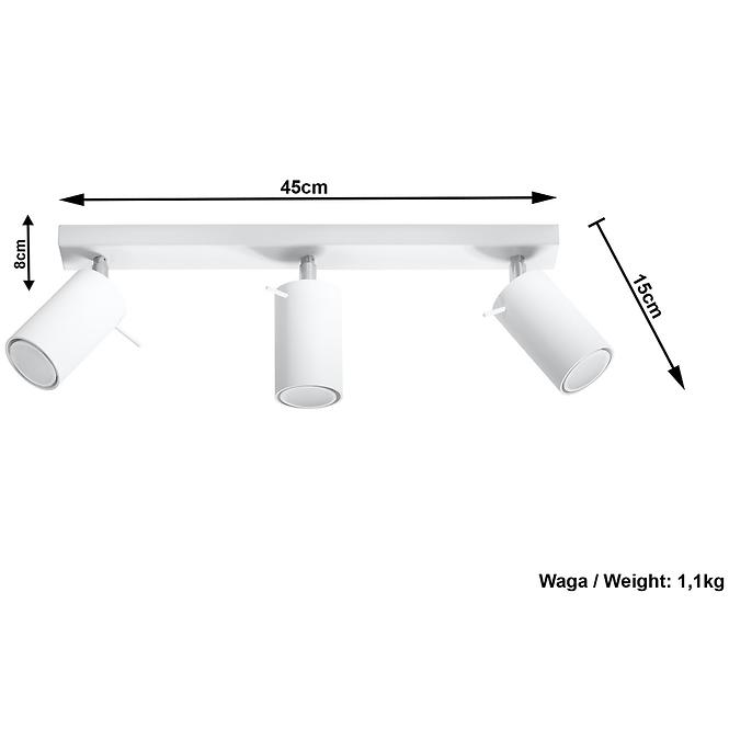 Stropná Lampa Oregon 3 WHITE A-089