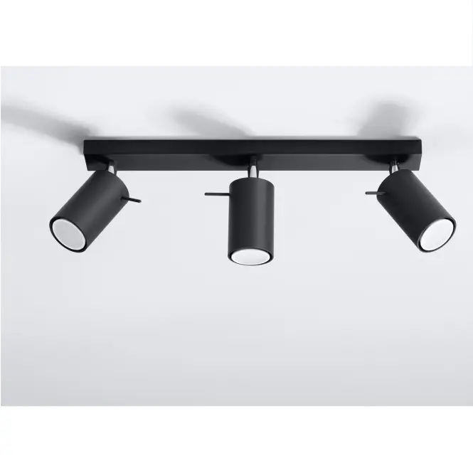 Stropná Lampa Oregon 3 BLACK A-093,3