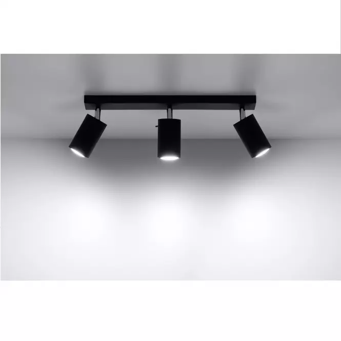 Stropná Lampa Oregon 3 BLACK A-093