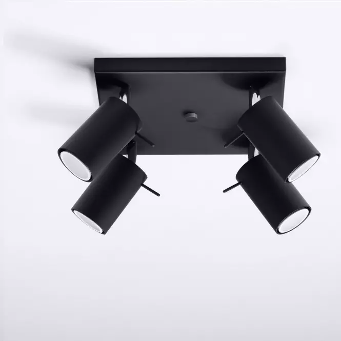 Stropná Lampa Oregon 4 BLACK A-094