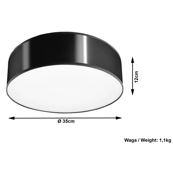 Stropná Lampa Nebraska 35 BLACK A-1