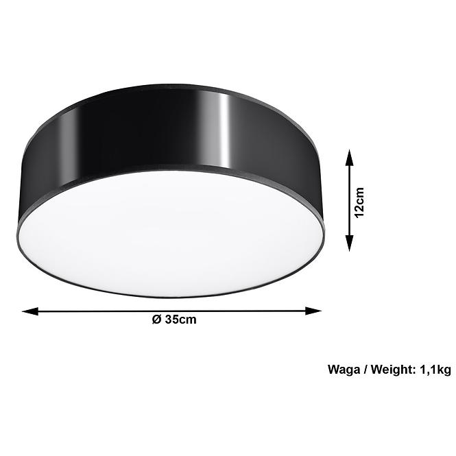 Stropná Lampa Nebraska 35 BLACK A-1