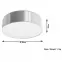Stropná Lampa Nebraska 35 GREY A-12,4