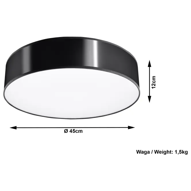 Stropná Lampa Nebraska 35 BLACK A-1,4