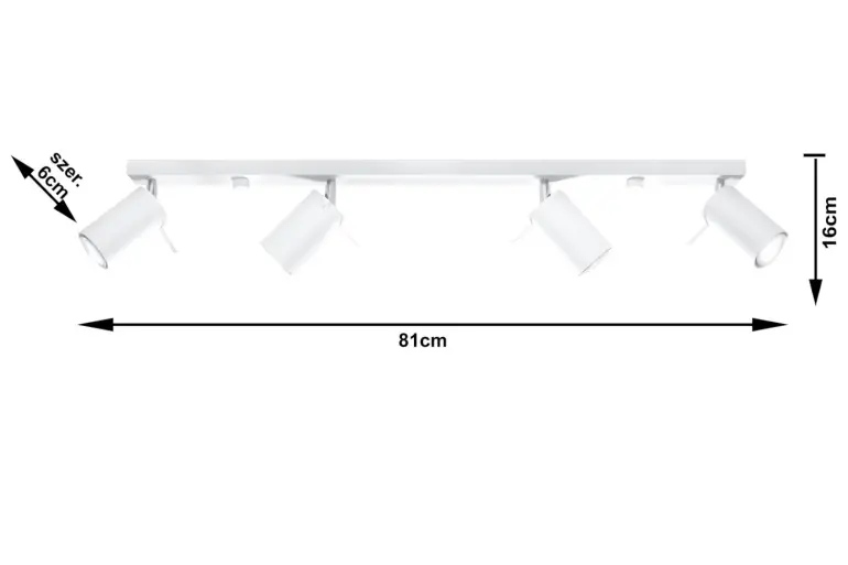 Stropná Lampa Oregon 4L WHITE A-331,4
