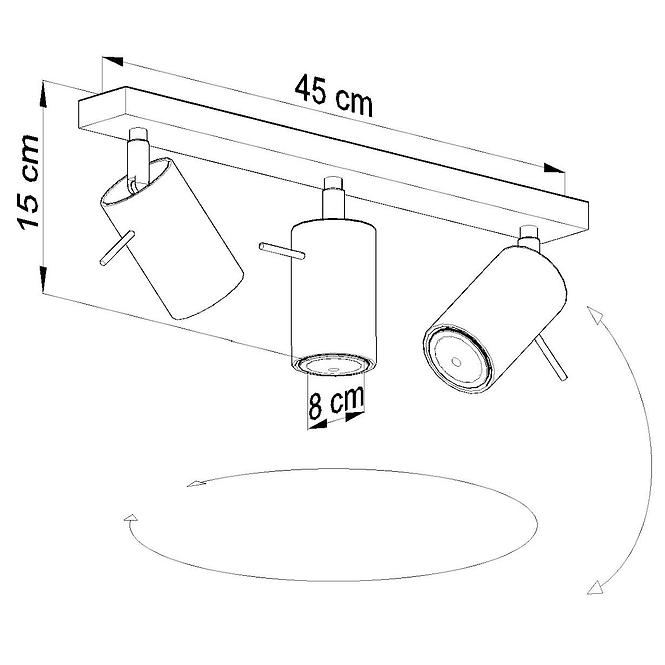 Stropná Lampa Oregon 3 A-451
