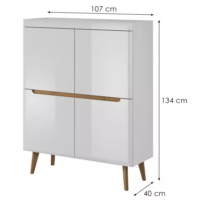 Vitrína NORDI NK107 biela
