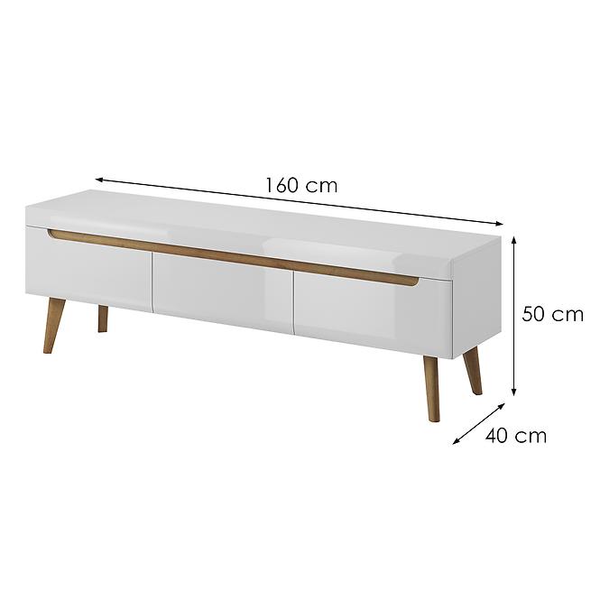 TV stolík NORDI 160 biela,3