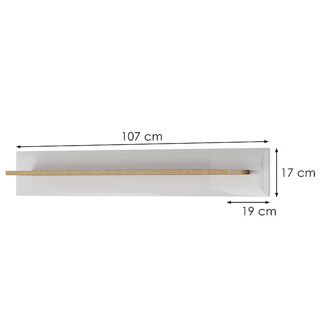 Polička NORDI P107 biely,2