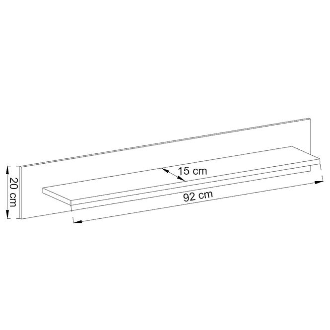 Polička NORDI P107 biely,3