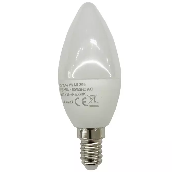 LED žiarovka candle 7W E14 6000K 395 Milagro