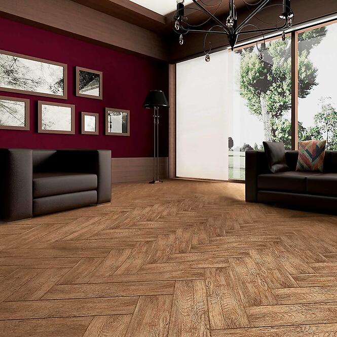 Dlažba Merkury brown  15,5/60,5,11