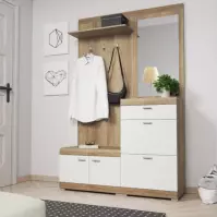 Predsieňový nábytok Stella dub Riviera/biela