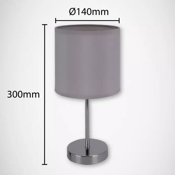 Stolná lampa AGNES 03147 E14 sivá
