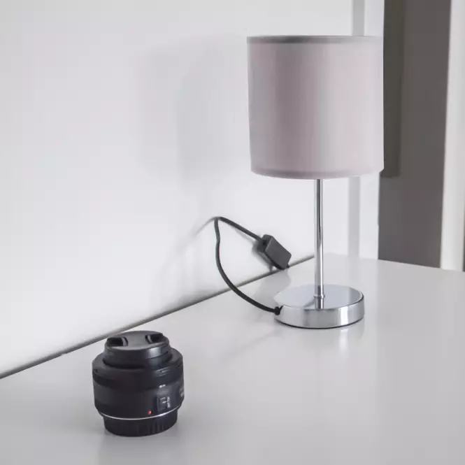 Stolná lampa AGNES 03147 E14 sivá