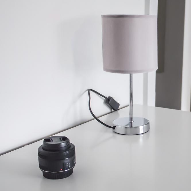 Stolná lampa AGNES 03147 E14 sivá