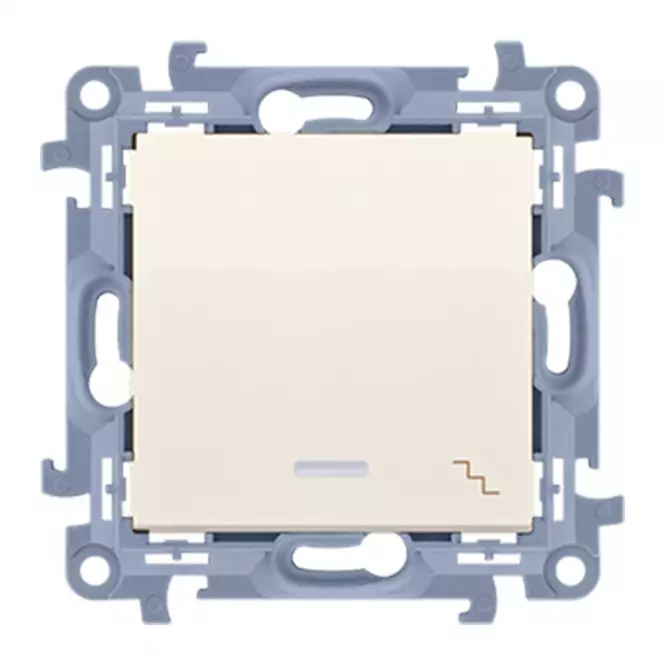 Schodiskový vypínač s podsvietením LED krémový CW6L.01/41