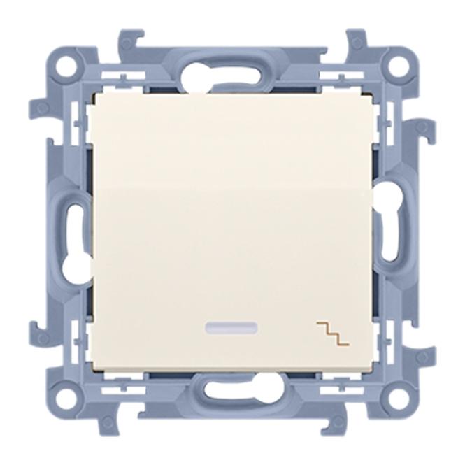 Schodiskový vypínač s podsvietením LED krémový CW6L.01/41