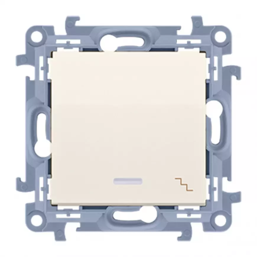 Schodiskový vypínač s podsvietením LED krémový CW6L.01/41