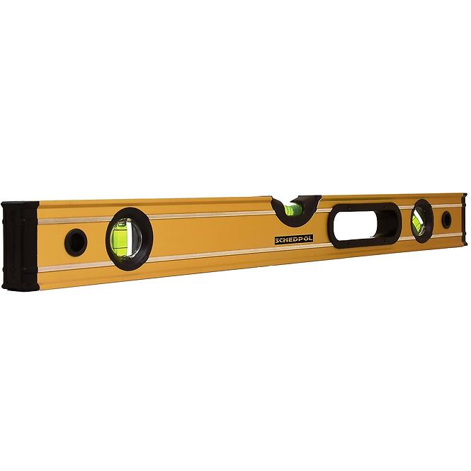Zlatá vodováha MAX Professional s horizontálnym a vertikálnym ukazovateľom s magnetmi 60 cm SCHEDPOL,2