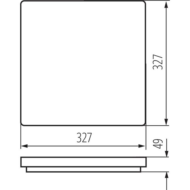 Stropné svietidlo Varso Led 24W-NW-L-SE 26983 so snímačom pohybu