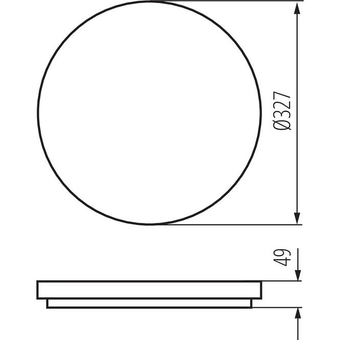 Stropné svietidlo prisadené Varso LED 24W-NW-O-SE 26984 so snímačom pohybu