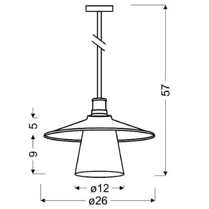 Luster 1x60W E27 Loft čierne
