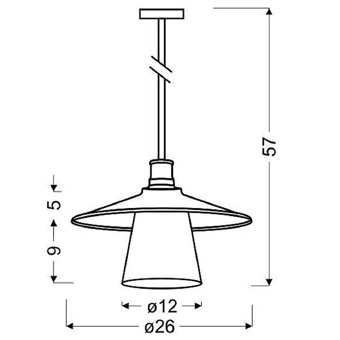 Luster 1x60W E27 Loft čierne
