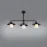 Závesné svietidlo Loft 3x60W E27 čierne