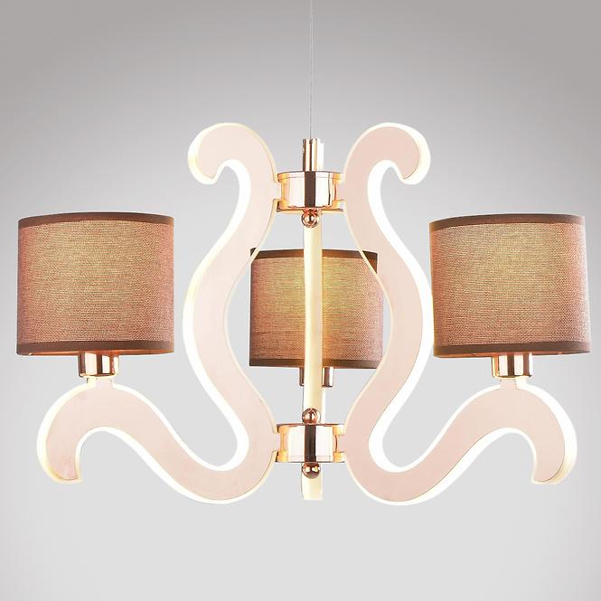 Ambrosia 3 Závesné svietidlo 3x40W E14 + 18,4W LED meď