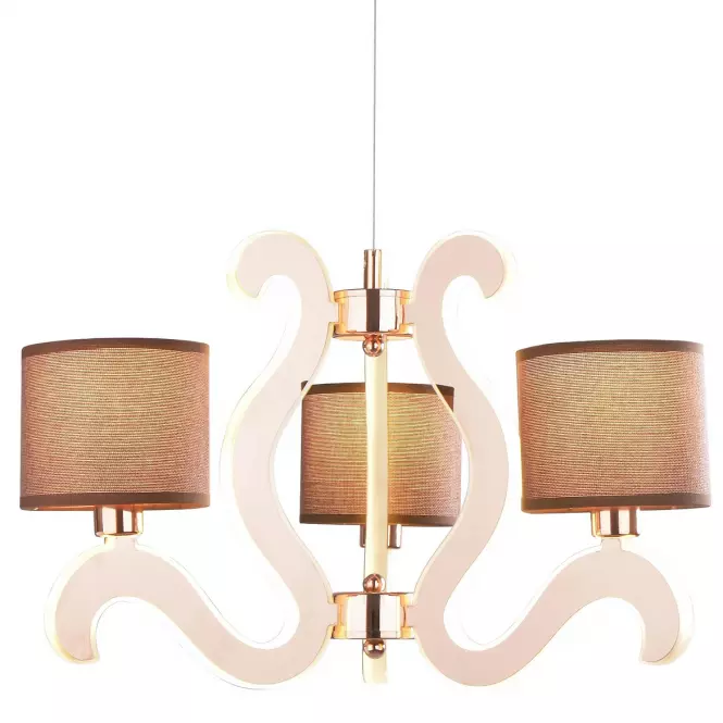 Ambrosia 3 Závesné svietidlo 3x40W E14 + 18,4W LED meď,2