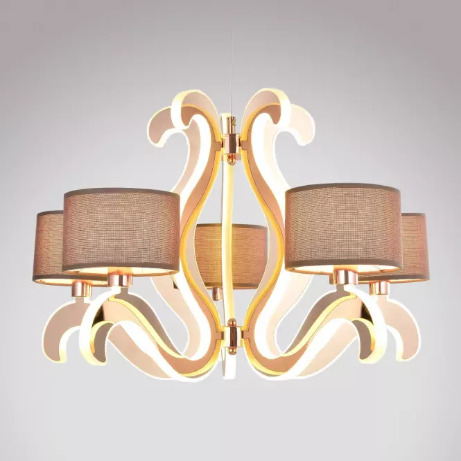 Ambrosia 3 Závesné svietidlo 5x40w E14 + 43,4w Led Meď
