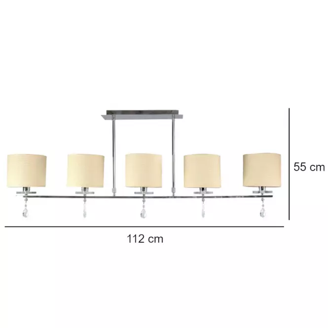 Estera Stropné svietidlo 5x40w E14 Chróm