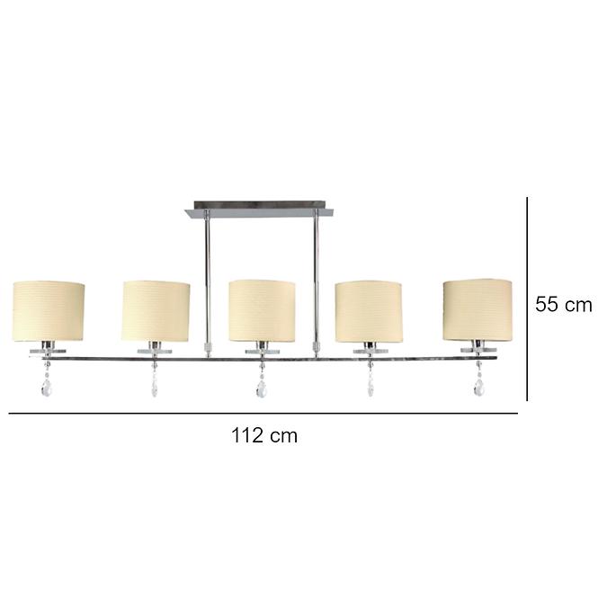 Estera Stropné svietidlo 5x40w E14 Chróm