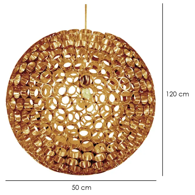 Abros Závesné svietidlo 50 1x60w E27 Meď,3