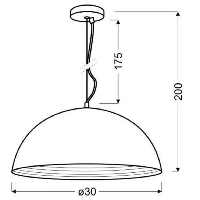 Dorada Závesné svietidlo 30 1x60w E27 Chróm
