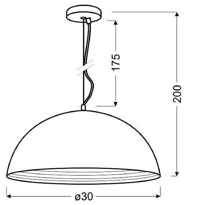 Amalfi Závesné svietidlo 30 1x60w E27 Meď