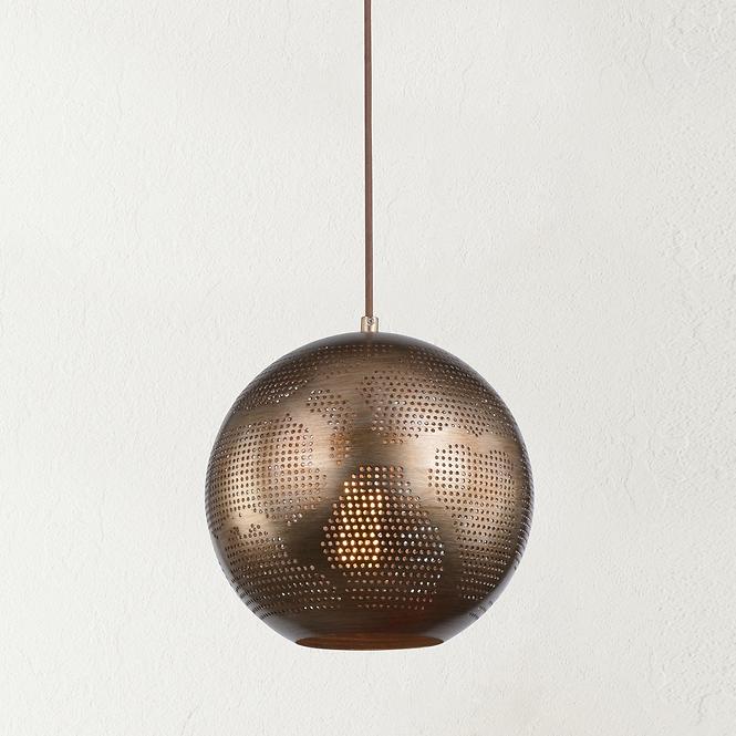 Závesné svietidlo guľa Ø25 cm 1x60W E27 medená,2