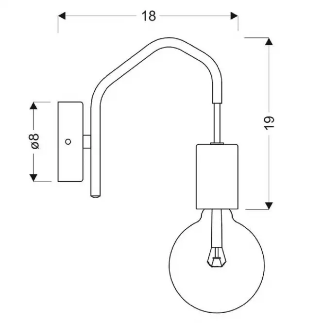 Basso Svietniková lampa 1x40w E27 Čierna matná