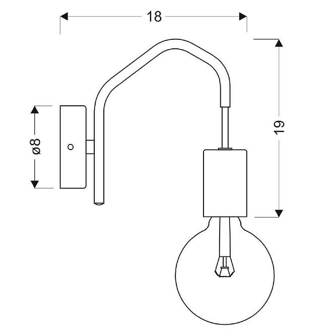 Basso Svietniková lampa 1x40w E27 Čierna matná