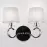 Clara Svietniková lampa 2x40w E14 Chróm / Biela