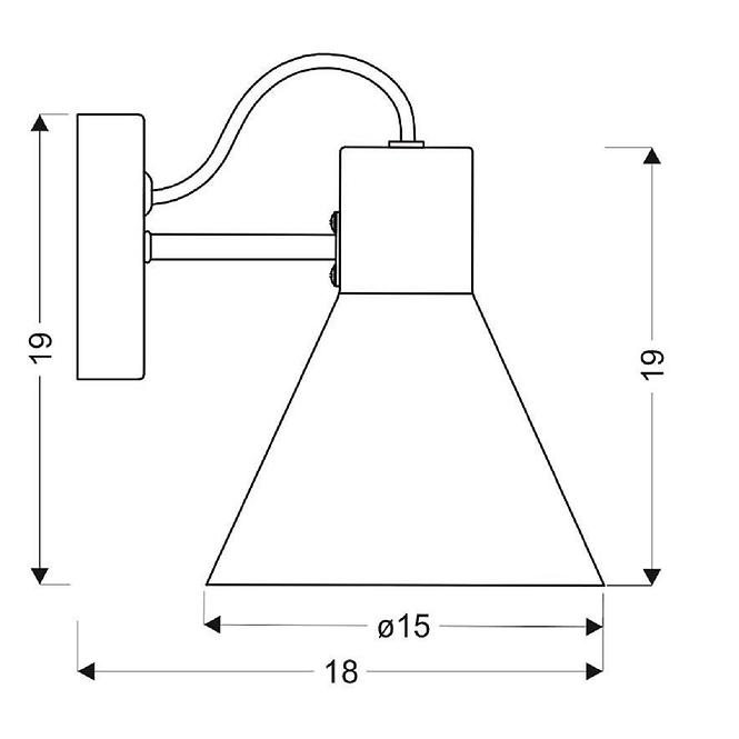 More Svietniková lampa 1x40w E27 Čierna matná