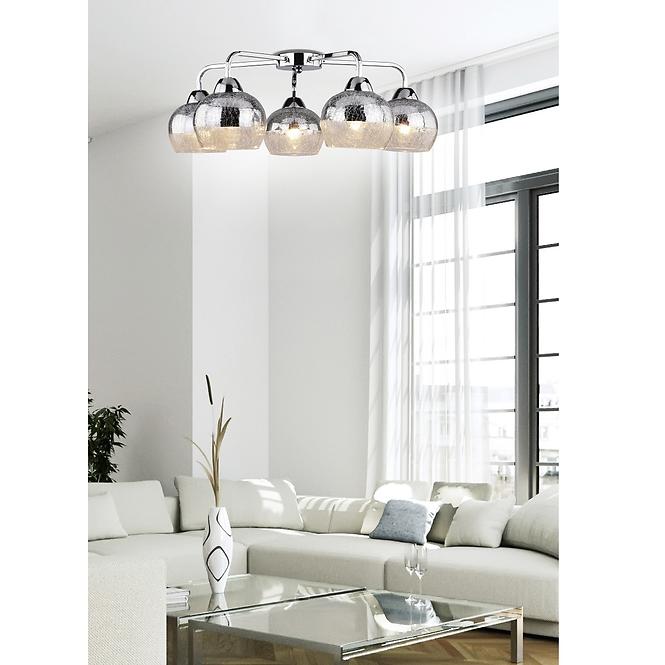 Stropné svietidlo Cromina 5x60w E27 Chróm,5