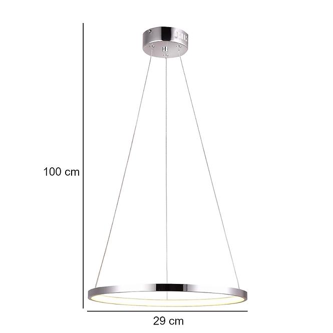 Závesné svietidlo Lune 30 Okrúhle 18w Led 4000k Chróm