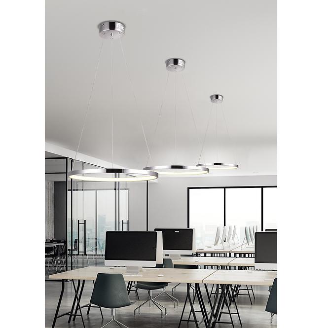 Závesné svietidlo Lune 30 Okrúhle 18w Led 4000k Chróm